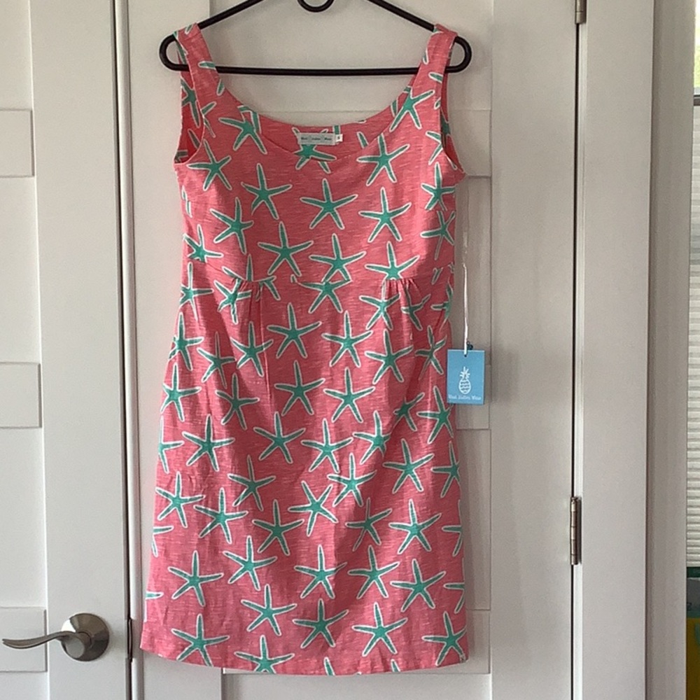 West Indies Wear Pink and Aqua Sleeveless Mini Sundress
